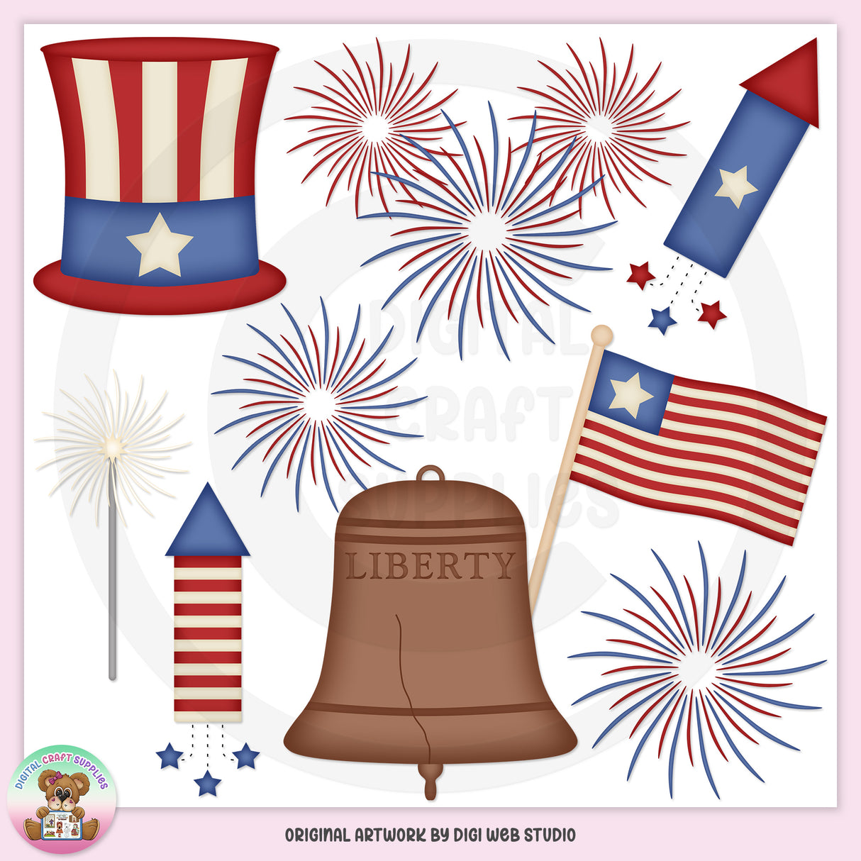 4th of July Celebration - Clip Art