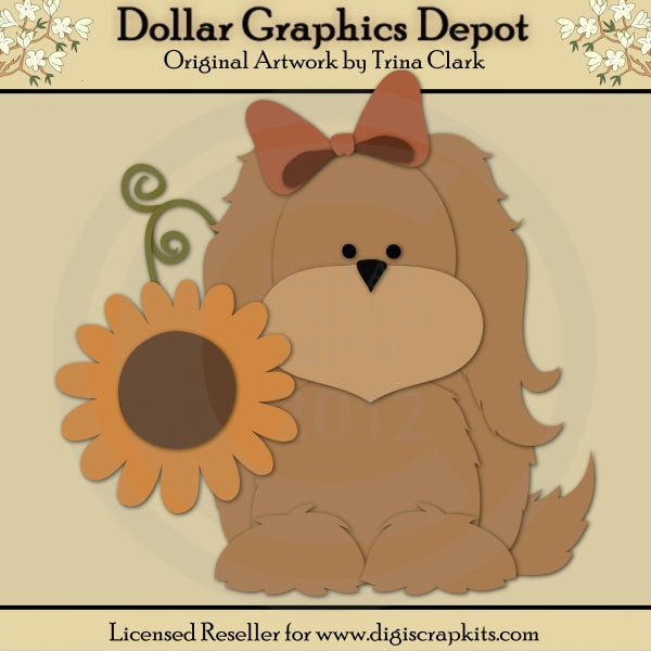 Autumn Puppy 1 - Cutting Files