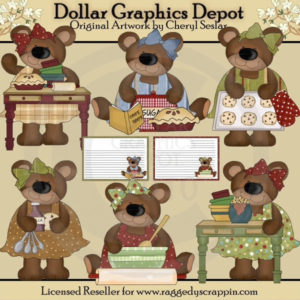 Bake With Me Bears - Clip Art - DCS Exclusive