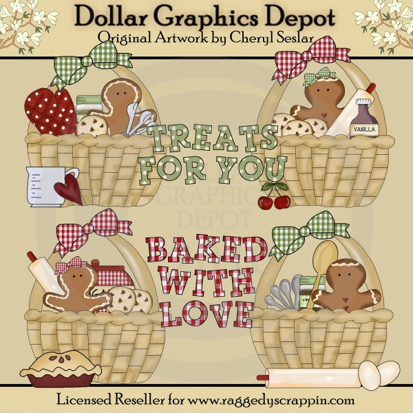 Baking Baskets - Clip Art - DCS Exclusive