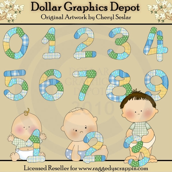 Birthday Boy Numbers - Clip Art - DCS Exclusive