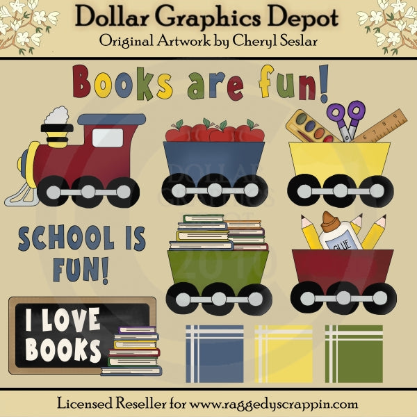 Books Are Fun Clip Art DCS Exclusive Digital Craft Supplies