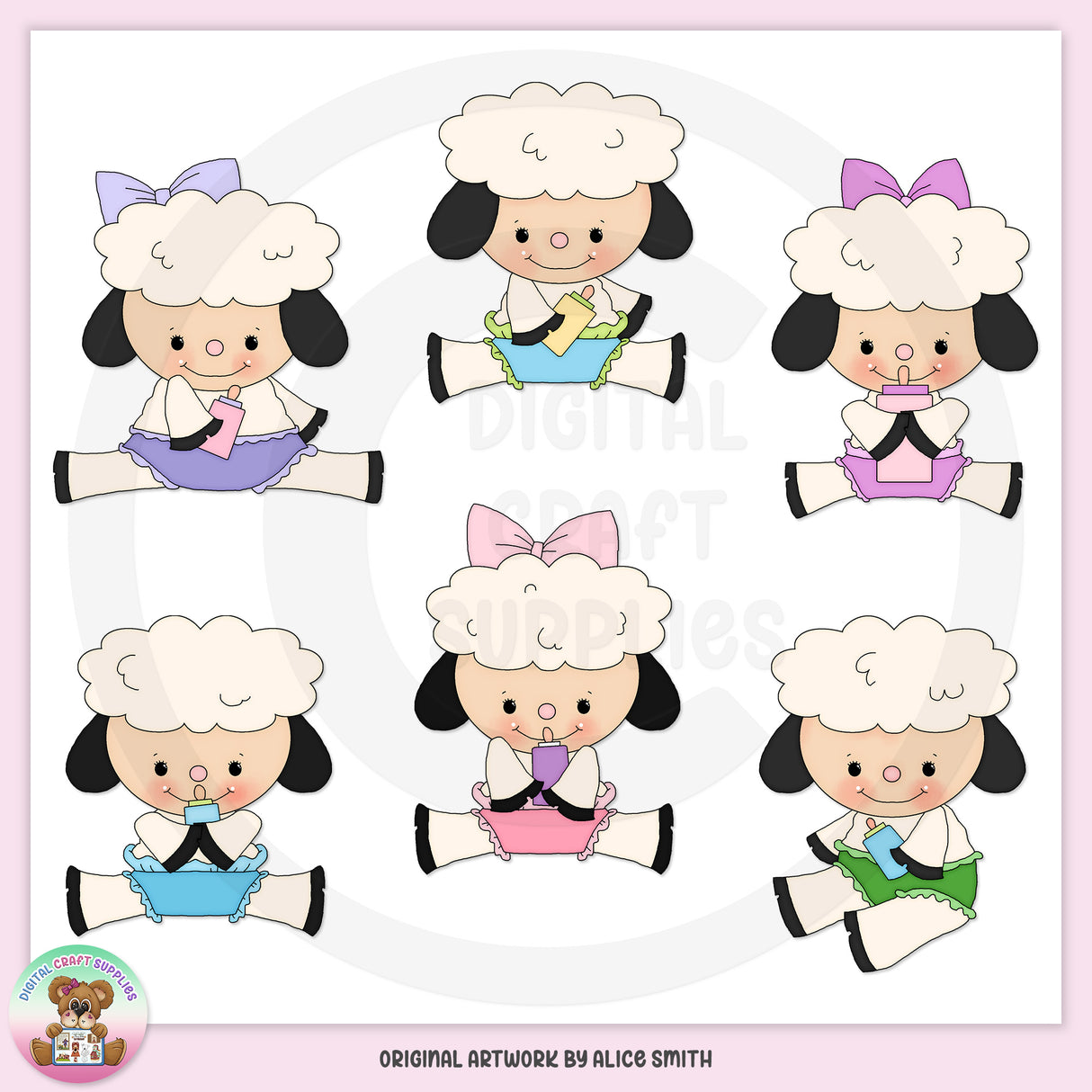 Baby Lambs - Clip Art