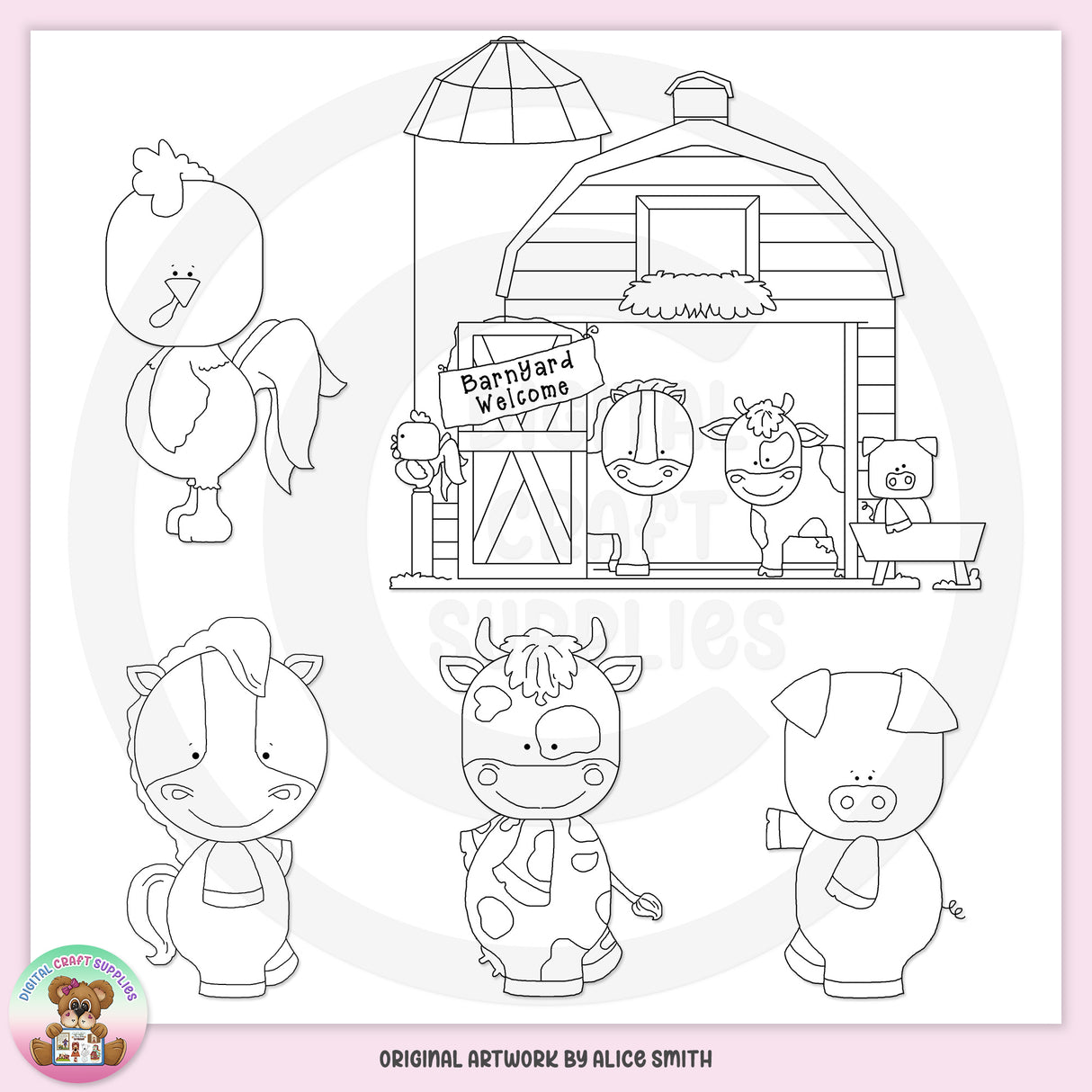 Barnyard Welcome - Digital Stamps
