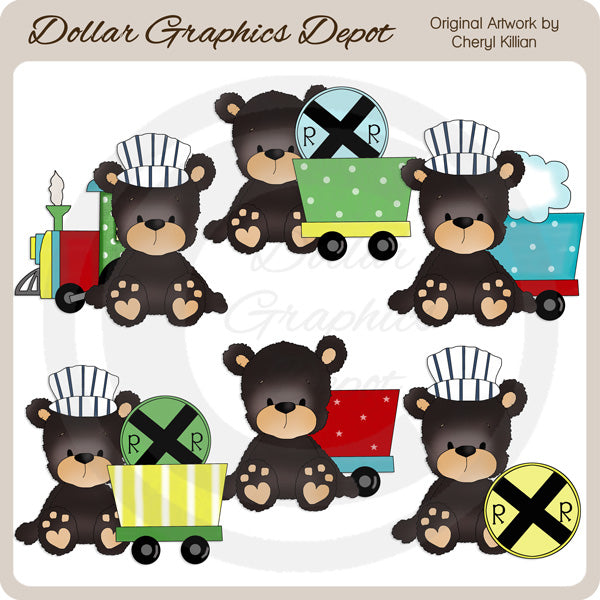 Oso Negro - Choo Choo - Clipart