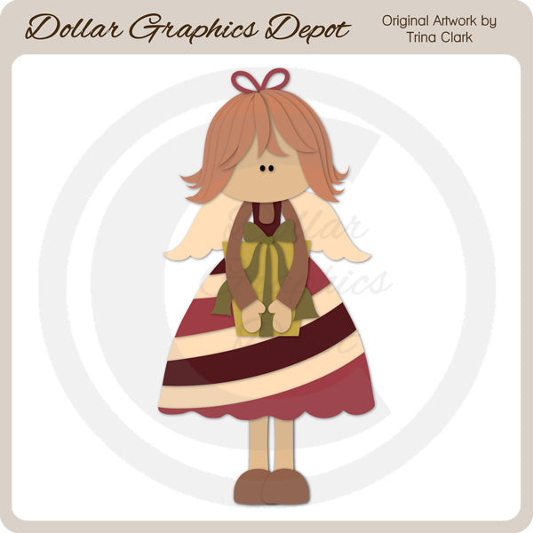 Candy Cane Angel 1 - Archivos de corte
