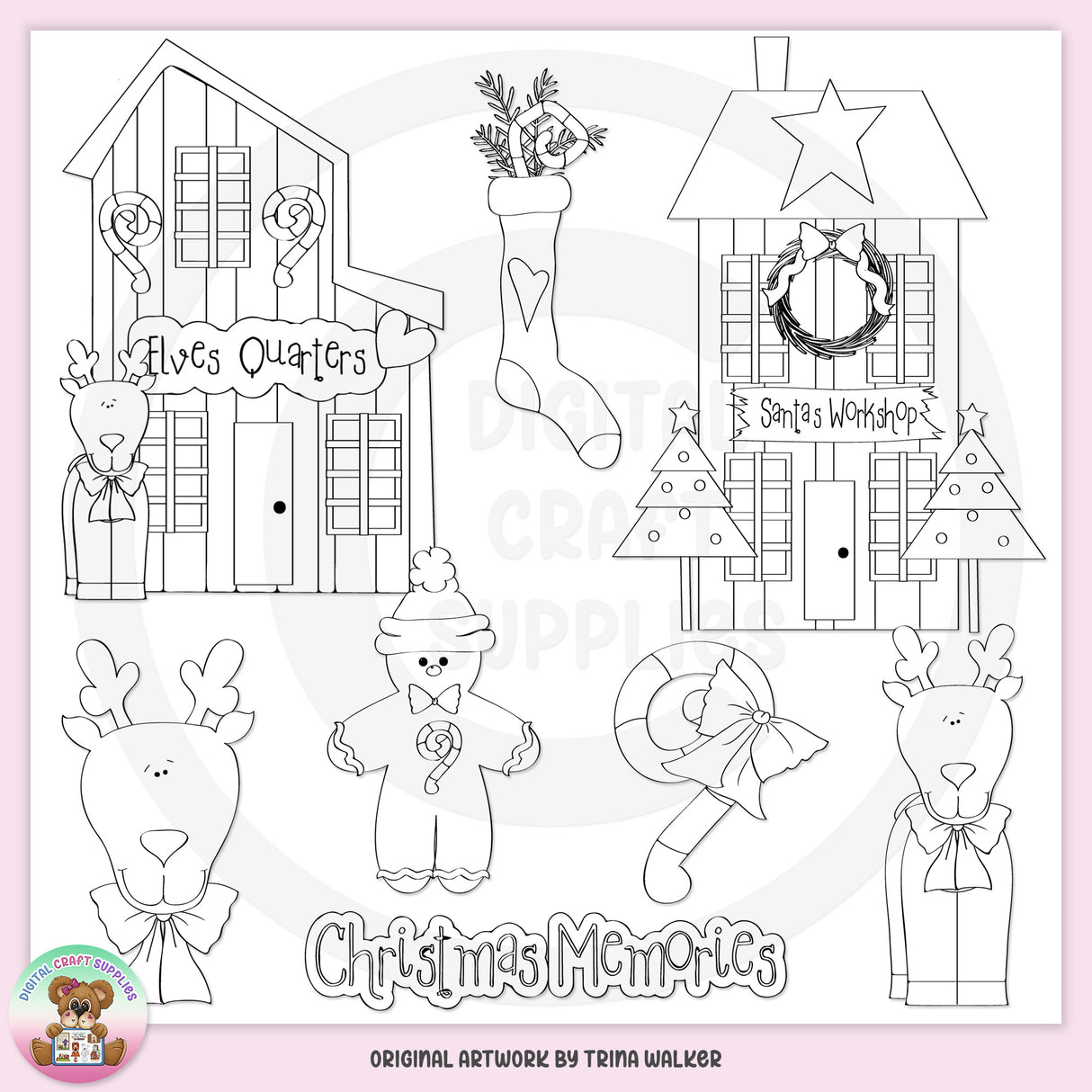 Pueblo Navideño 1 - Sellos Digitales