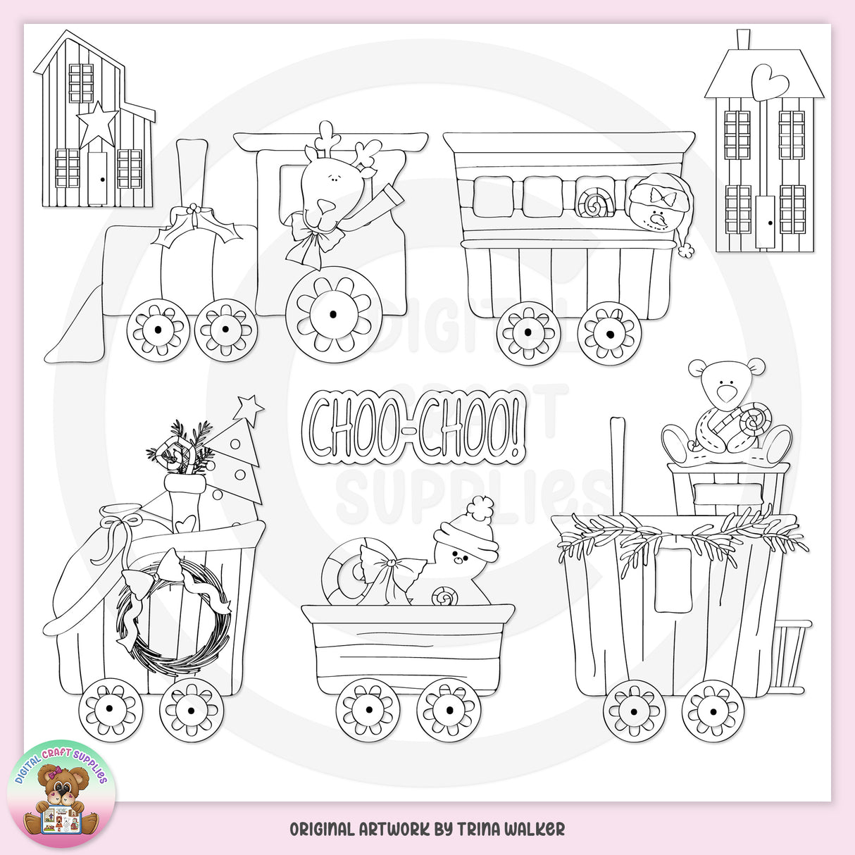 Christmas Town 2 - Digital Stamps
