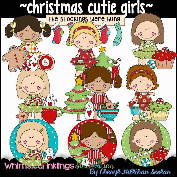 Chicas lindas de Navidad
