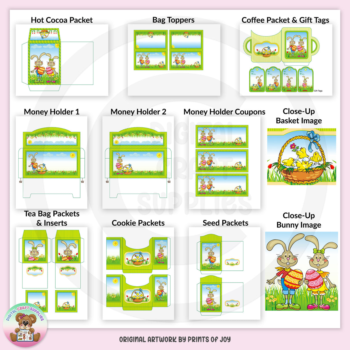 Coniglietto pasquale - Set stampabile 1