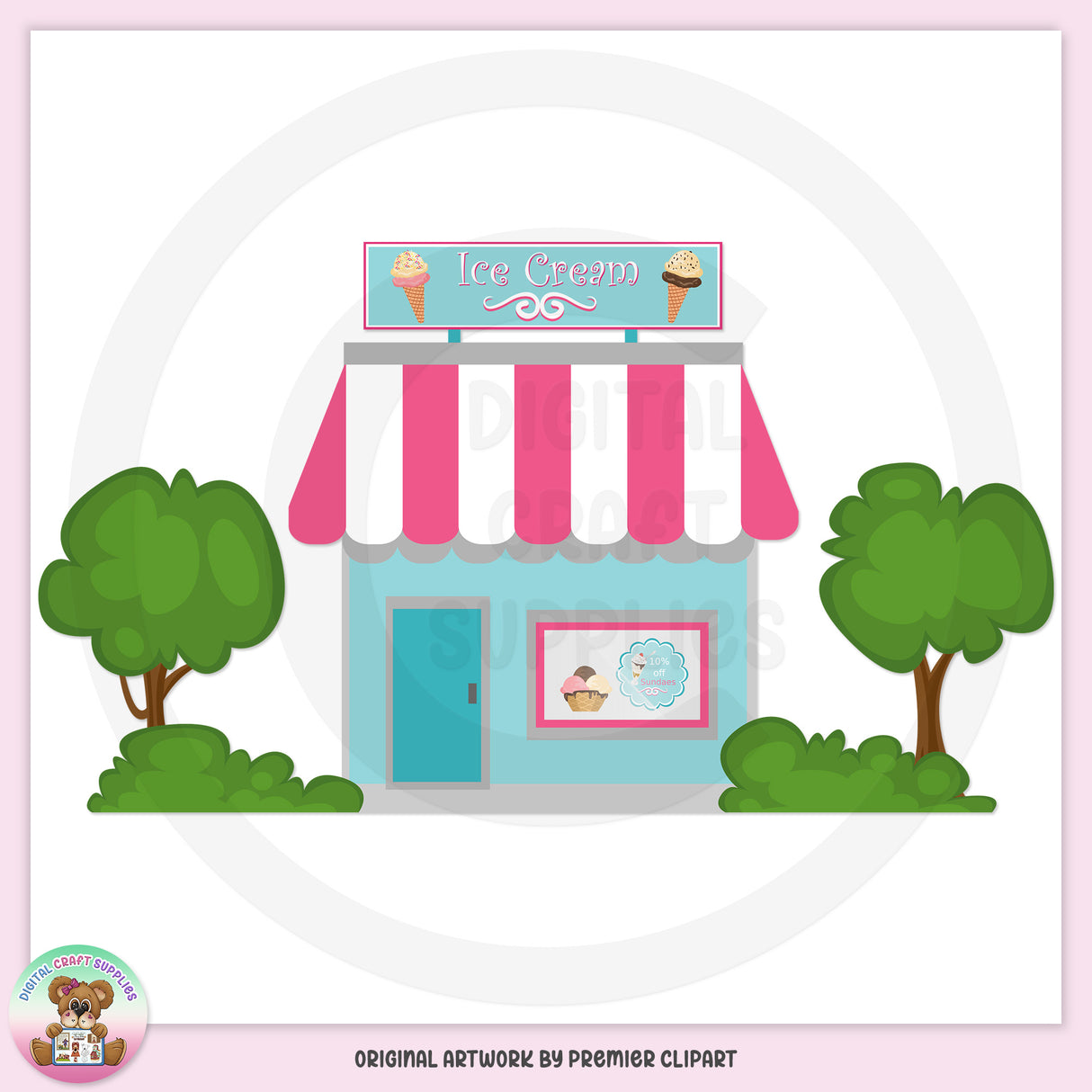 Ice Cream Shop - Clip Art - DCS Exclusive