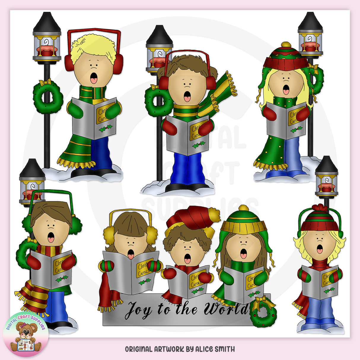 Joy To The World Carolers 1 - Imágenes Prediseñadas