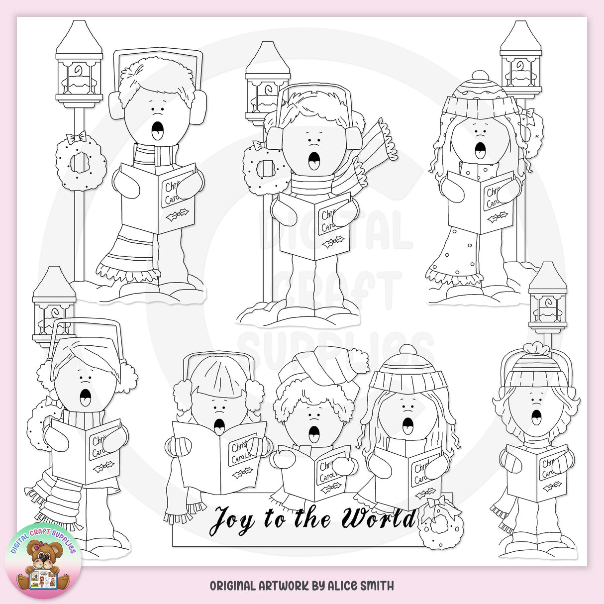 Joy To The World Carolers - Sellos digitales