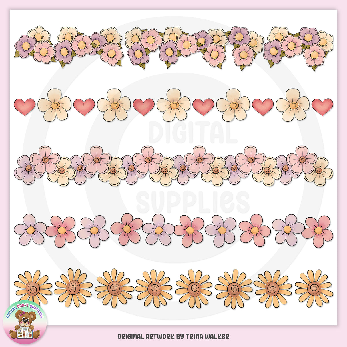 Spring Borders 1 - Clip Art