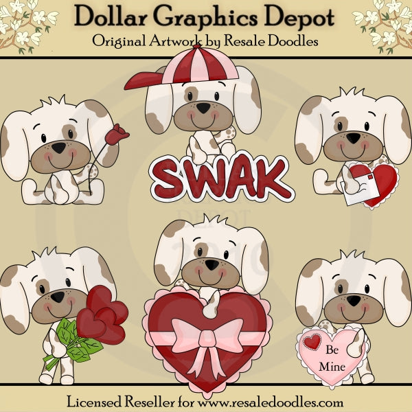 A Little Puppy Love - Clip Art