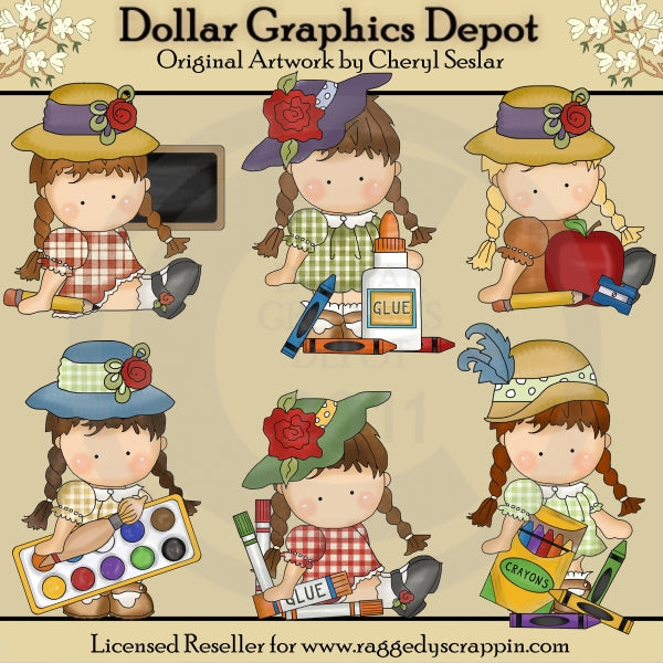 Agnus Va A La Escuela - Clipart