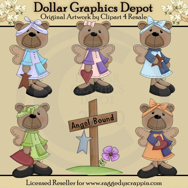 Angel Bound Bears - Imágenes Prediseñadas - Exclusivo de DCS