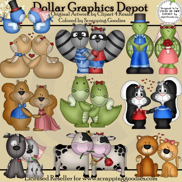 Coppie di animali - ClipArt
