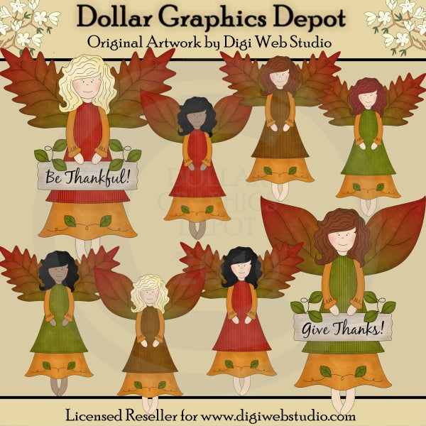Autumn Angels - Clip Art