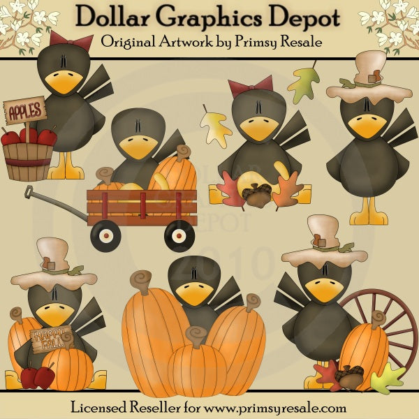 Cuervos De Otoño - Clipart