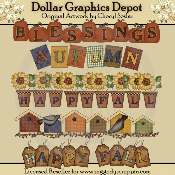Autumn Titles - Clip Art