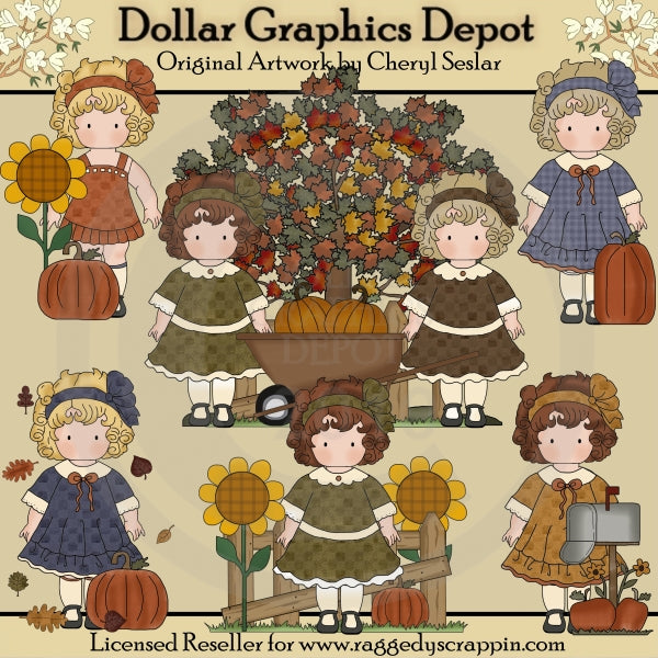 Autumn with Molly - Clip Art - DCS Exclusive