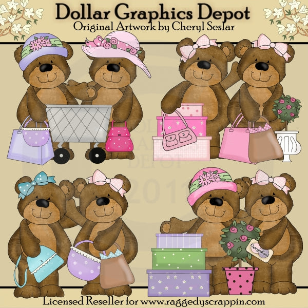 Babs e Barb - Amici dello shopping - ClipArt
