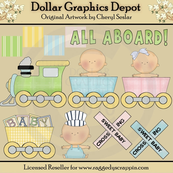 Baby Crossing - Clip Art - DCS Exclusive