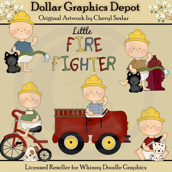 Baby Firefighter - Clip Art