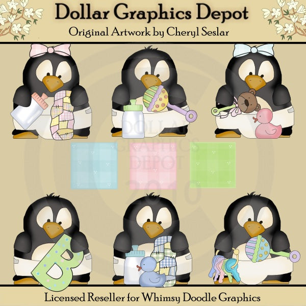 Baby Penguins - Clip Art