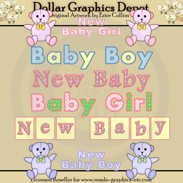 Baby Word Art - Clip Art
