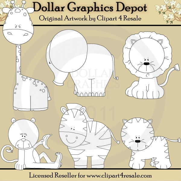 Baby Zoo Animals - Digital Stamps - DCS Exclusive