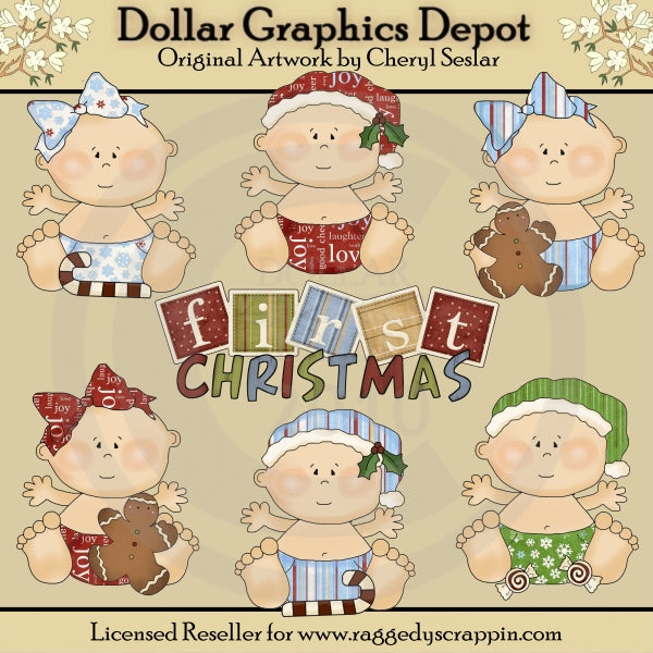 Baby's First Christmas - Clip Art - DCS Exclusive