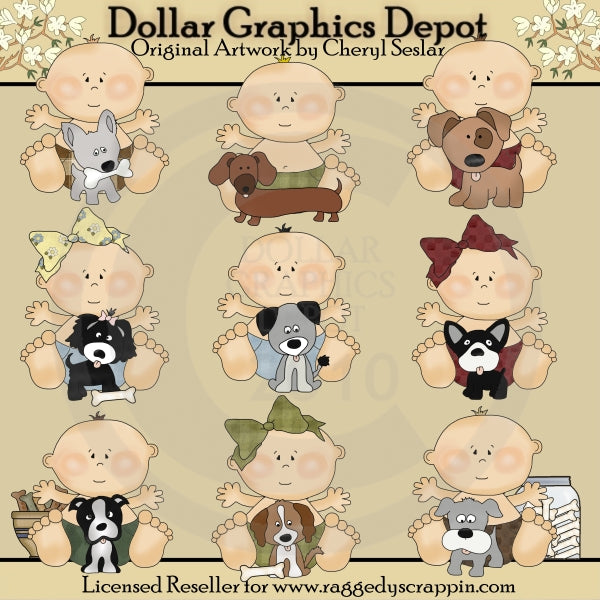 Baby's First Puppy - Clip Art - DCS Exclusive