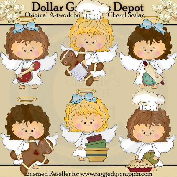 Baking Angels - Clip Art