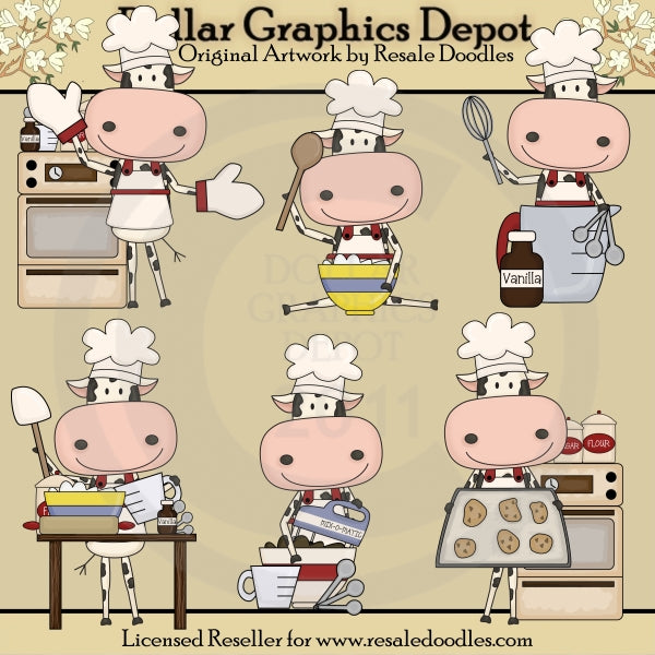 Mucche al forno - ClipArt