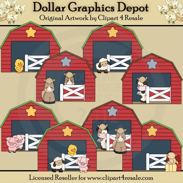 Barnyard Animals - Clip Art - DCS Exclusive