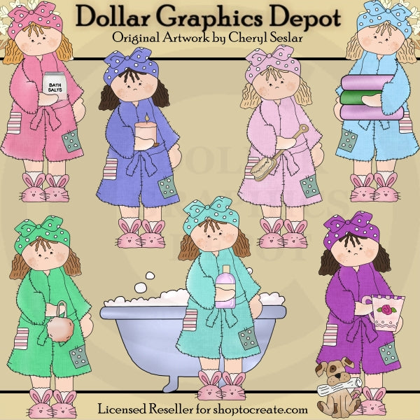 Bathrobe Betty - Bath and Body - Clip Art