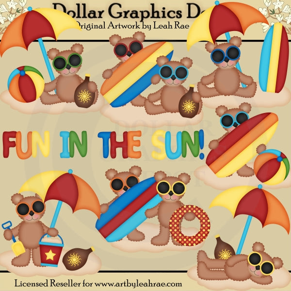 Beach Bears - Clip Art