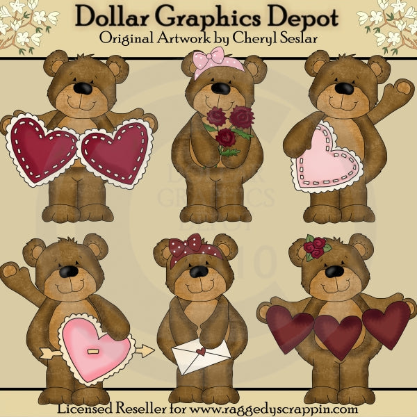 Benny and Babs - Valentines - Clip Art