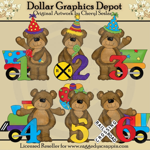 Benny's Birthday Numbers - Clip Art