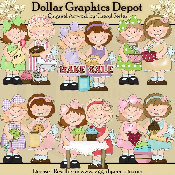 Mejores Amigos - Venta De Pasteles - Clipart