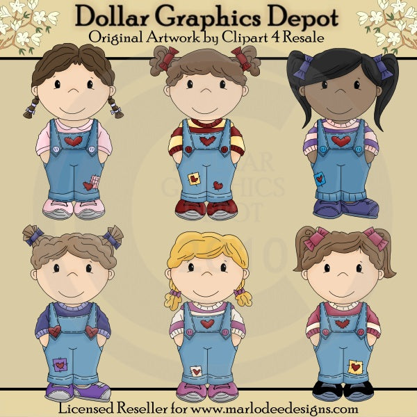 Babero En General Niñas - Clipart