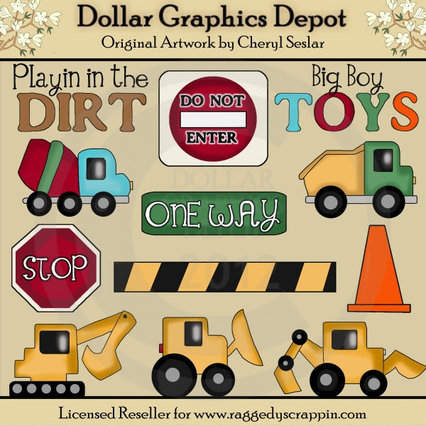 Big Boy Toys - Clip Art