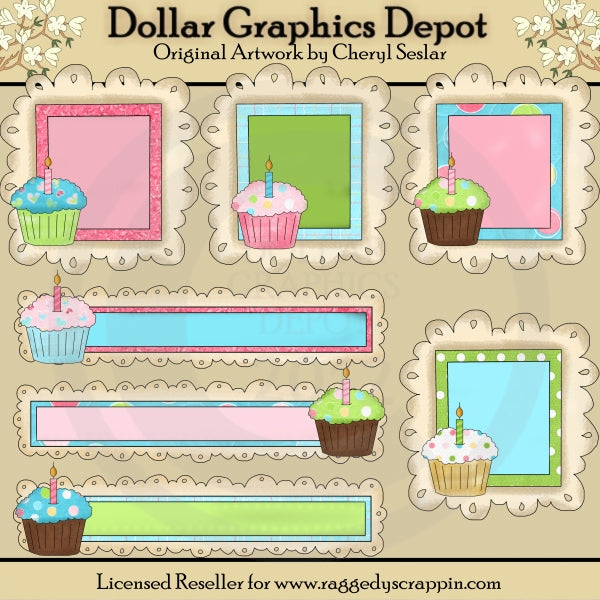Birthday Doodle Frames and Titles