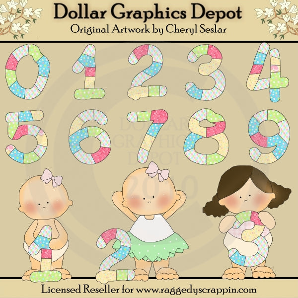 Birthday Girl Numbers - Clip Art - DCS Exclusive