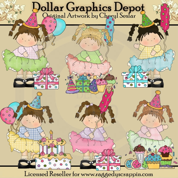 Birthday Girls - Clip Art - DCS Exclusive