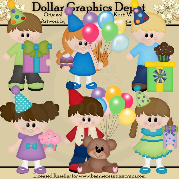 Cumpleaños para niños - Imágenes prediseñadas - Exclusivo de DCS