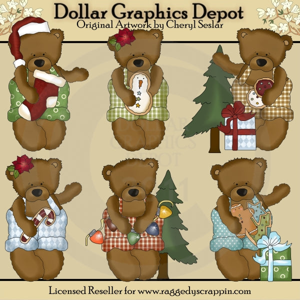 Galleta El Oso De Navidad - Clipart