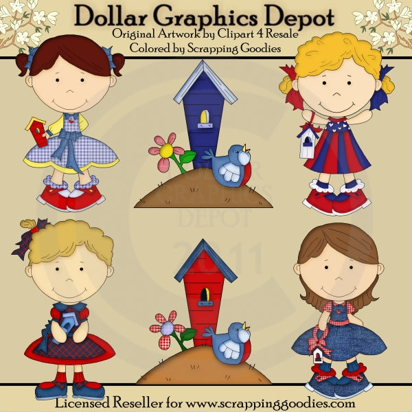 Blue Jean Cuties - ClipArt